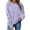 Purple, variant on Womens Casual Crew Neck Sweatshirt Christmas Loose Fit Soft Long Sleeve Warm Pullover Tops Fall Clothes Pink M