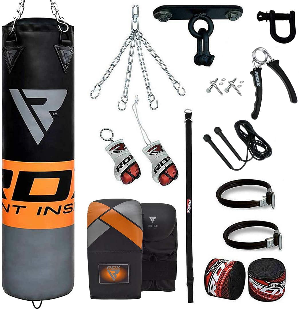 Onex Blue series 4-5 FT Filled Heavy Punch Bag Set,Chains,Bracket Punching Gloves Mitts for Training Fitness Water proof Bag MMA