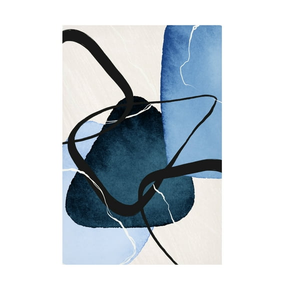 Trademark Fine Art Sally Ann Moss Shapley Blue 1 Canvas Wall Art