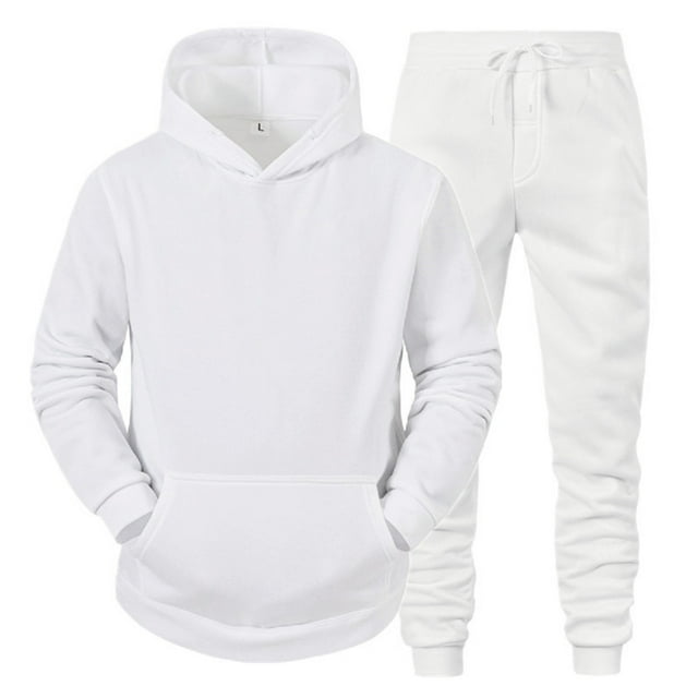 Kcodviy Men Autumn and Winter Haptic Suits Set Leisure Solid Color Tailor Suits for Men Zipper Sweater Pants Sports Summer Suit