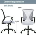 thumbnail image 7 of FDW Ergonomic Office Chair, Swivel Rolling, Lumbar Support for Men, Women(White), 7 of 7