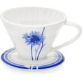 thumbnail image 1 of Ceramic Pour Over Coffee Dripper, Size 01 Cone Coffee Maker (1-2 Cups), Manual Brew Maker, Dishwasher Safe, Portable Slow Brewing Accessories for Home, Travel, Camping, and Office (BB1001), 1 of 6