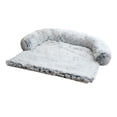 thumbnail image 1 of Cama de felpa para mascotas, colchón suave de lujo, almohada, sofá para cachorros, para gatos, perros pequeños y medianos M gris, 1 of 8
