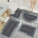 thumbnail image 4 of Juego de 4 alfombras de baño, tamaño grande, súper absorbentes, lavables en seco, antideslizantes, fáciles de limpiar, ideales para cualquier hogar, hotel, ducha, alfombra de baño de poliéster., 4 of 6