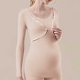 thumbnail image 4 of Gytharion Women's Solid Color Maternity Blouse with Chest Padding Crewneck Long Sleeve Blouse Pregnancy Undershirts Tops, 4 of 5
