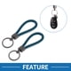 thumbnail image 2 of Llavero de Coche Único Bargains Llavero Universal con Anillo para Llaves de Fob para Casa Cuero Aleación de Zinc Azul Marino 2 Pcs, 2 of 6