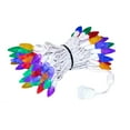 thumbnail image 1 of Novelty Lights 70 Light C6 LED Christmas Mini Light Set, Commercial Grade Outdoor String Lights, Rainbow Colors (R/B/G/Y/PU), White Wire, 24 Feet, 1 of 7