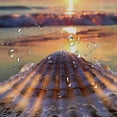 thumbnail image 5 of Orinice WODEJIA Sunny Beach 3D Printed Polyester Bathroom Blinds Set Bathroom Shower Curtain Set Bathroom Accessories, Beautiful Wide Fabric Bathroom 69x72, 5 of 7