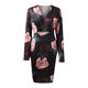thumbnail image 4 of Vestido Ajustado Para Mujer Vestido Con Estampado Floral Vestido de Manga Larga Con Cuello en V Profundo Otoño E Invierno Vestido Adelgazante Con Estampado de Glúteos Odeerbi ODB116100, 4 of 8