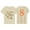 R233 Beige, variant on Infant Girls T-Shirts Size 1-2 Years Summer School Casual Soft Tees Letter Print Crew Neck Short Sleeve Girls Tees Beige