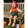 thumbnail image 4 of RUINIXCW Newborn Baby Girl Boy Thanksgiving Turkey Costume Infant Spring Fall Winter Animal Cosplay Outfit Sleeveless Hooded Zip Romper Stockings Set, 4 of 10
