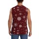 thumbnail image 4 of Fotbe Romantic white snowflakes Men's Camiseta sin Mangas Estampada para Hombres, Playera Casual para Gimnasio, Entrenamiento, Playa-Large, 4 of 7
