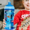 thumbnail image 2 of Nuby Thirsty Kids Tritan Free Flow Pop Up Super Slurp Water Bottle, Shark, 1 Pack, 12 Oz, 2 of 5