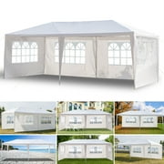 Cfowner Canopy Tent for Outside, 10' x 20' Waterproof Patio Gazebos Party Tent with 4 Side Walls, Outdoor Party Wedding Tent, Waterproof Camping Folding Tent for Backyard, Garden, Poolside