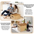 thumbnail image 4 of 2 Pack Corrugated Cardboard Moving Boxes with Handles and Lids for Wine Glasses and Dishware, 4 of 7