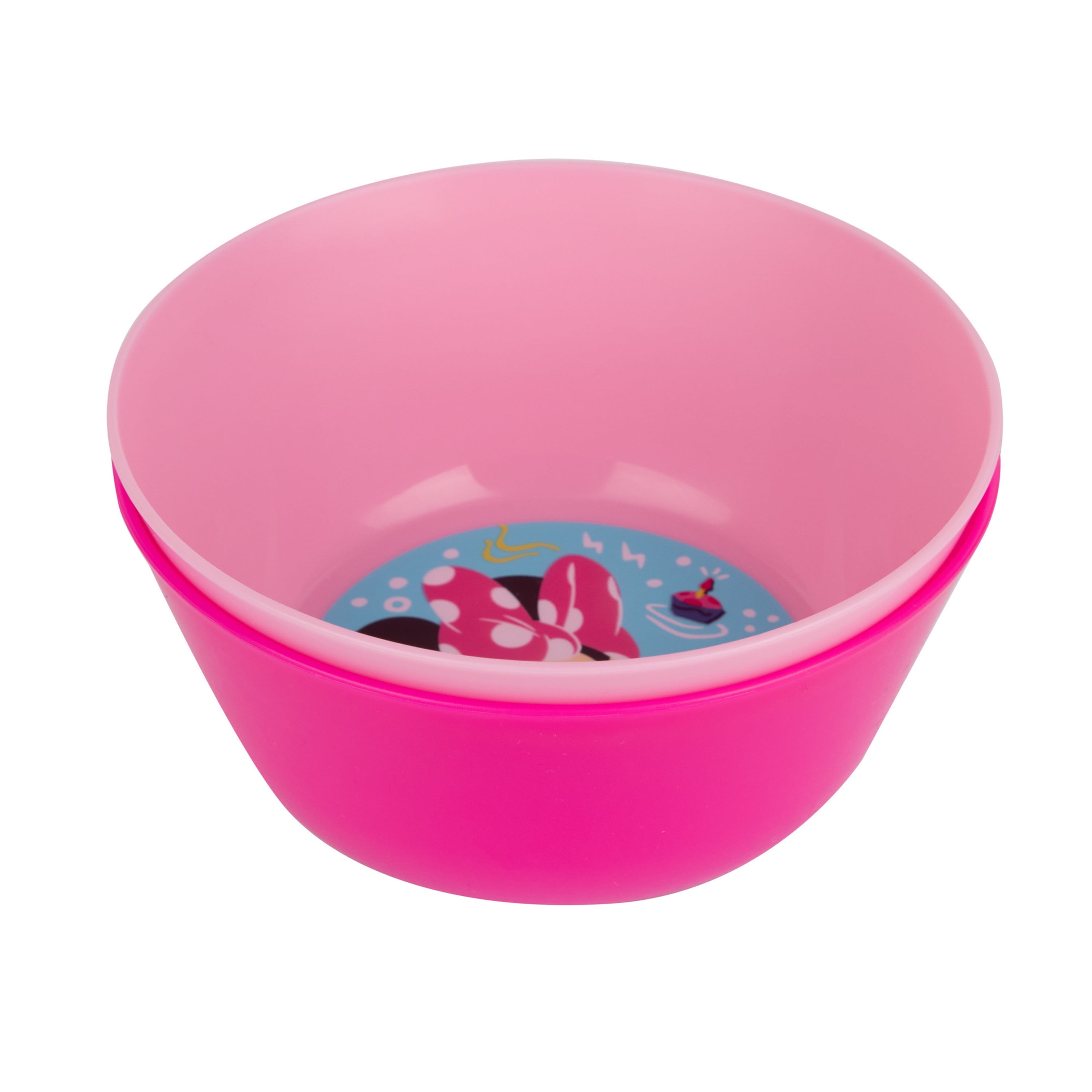 Disney Minnie Mouse Bowl 2 Pack - Dishwasher & Microwave Safe Bowl for Toddler Mealtimes