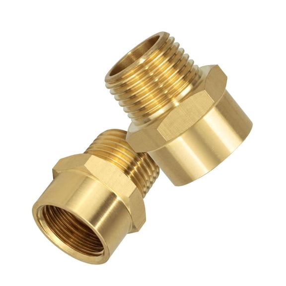 2Pieces High Pressure Brass Adapter G1/2 BSP Female To 1/2Inch NPT Male Thread