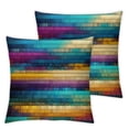 thumbnail image 2 of COMIO Easter Wood Grain Pillow Covers Pastel Colorful Rustic Wooden Stripes Decorative Throw Pillow Case Cushion Cover Country Home Sofa Bed Couch Decor,2 pcs White, 2 of 6