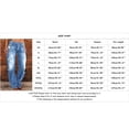 thumbnail image 3 of Jxximdong Jeans for Women Straight Leg Jeans For Women Ripped Hem Low Waisted Jeans For Women Blue XXXL Denim Pants, 3 of 4