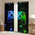 Erosebridal Blue Green Gradient Game Controller Curtains and Drapes ...