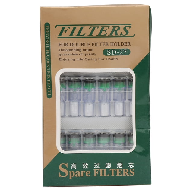 Boquilla con filtro de cigarrillo de doble filtración de 18 piezas para accesorios de soporte para fumar