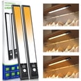 thumbnail image 1 of Luces recargables para debajo del armario Mpotmiy 52 LED, paquete de 2, 1 of 9