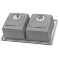 thumbnail image 6 of Ruvati RVM5150 Grey Stainless Steel 33 x 22 Inch Rectangular Drop-in Double Bowl Sink, 6 of 7