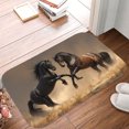 thumbnail image 5 of 1pc Two Horses in Combat Absorbent Non-Slip Bathroom Thickened Flannel Rug Decor,Soft,Quick Drying,Suitable For Indoor/outdoor Use,Bathrooms,Bedrooms,Kitchens,Terrace,Laundry Rooms,16"x24", 5 of 9