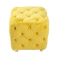 thumbnail image 4 of Yellow Velvet Ottoman with Concealed Storage - Ideal for Living Room, Foot Rest or Side Table, 4 of 6