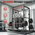 thumbnail image 6 of Sportsroyals Power Cage,1200lbs Multi-Function Power Rack with Adjustable Cable Crossover System Weight Cage for Home Gym,Red, 6 of 8
