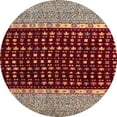thumbnail image 1 of Ahgly Company Indoor Round Abstract Camel Brown Abstract Area Rugs, 7' Round, 1 of 6