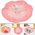 thumbnail image 2 of Kids Ceramic Dish Chinese Cabbage Design Dinner Plate Food Platter with Rabbit for Dessert Fruit Salad (Pink), 2 of 9
