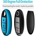 thumbnail image 4 of Compatible with Nissan Key Fob Cover Soft TPU Key Case for Infiniti X-Trail Rogue Altima Quest Pathfinder Sentra Patrol CIMA Fuga Armada Teana Murano 3 Buttons Key Shell-Blue, 4 of 9