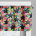 thumbnail image 3 of Ambesonne Geometric Window Valance, Colorful Stars Triangles, 54" X 18", Charcoal Grey Multicolor, 3 of 5
