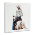 thumbnail image 4 of Stupell Industries Glitzy Cowgirl White Horse People Painting Wrapped Canvas Art Print Wall Art, 17 x 17, 4 of 8