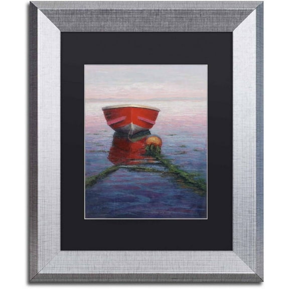 Trademark Fine Art 'Tranquilty' Canvas Art by Daniel Moises, Black Matte, Silver Frame