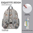 thumbnail image 5 of Canine backpack with cute puppy and bone patterns, lightweight, practical, perfect for daily school or gifting, 5 of 6