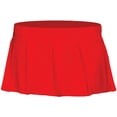 thumbnail image 3 of Music Legs Women's 25075-REDS-M Solid Color Pleated Skirt; Small & Medium 25075-REDS/M, 3 of 3