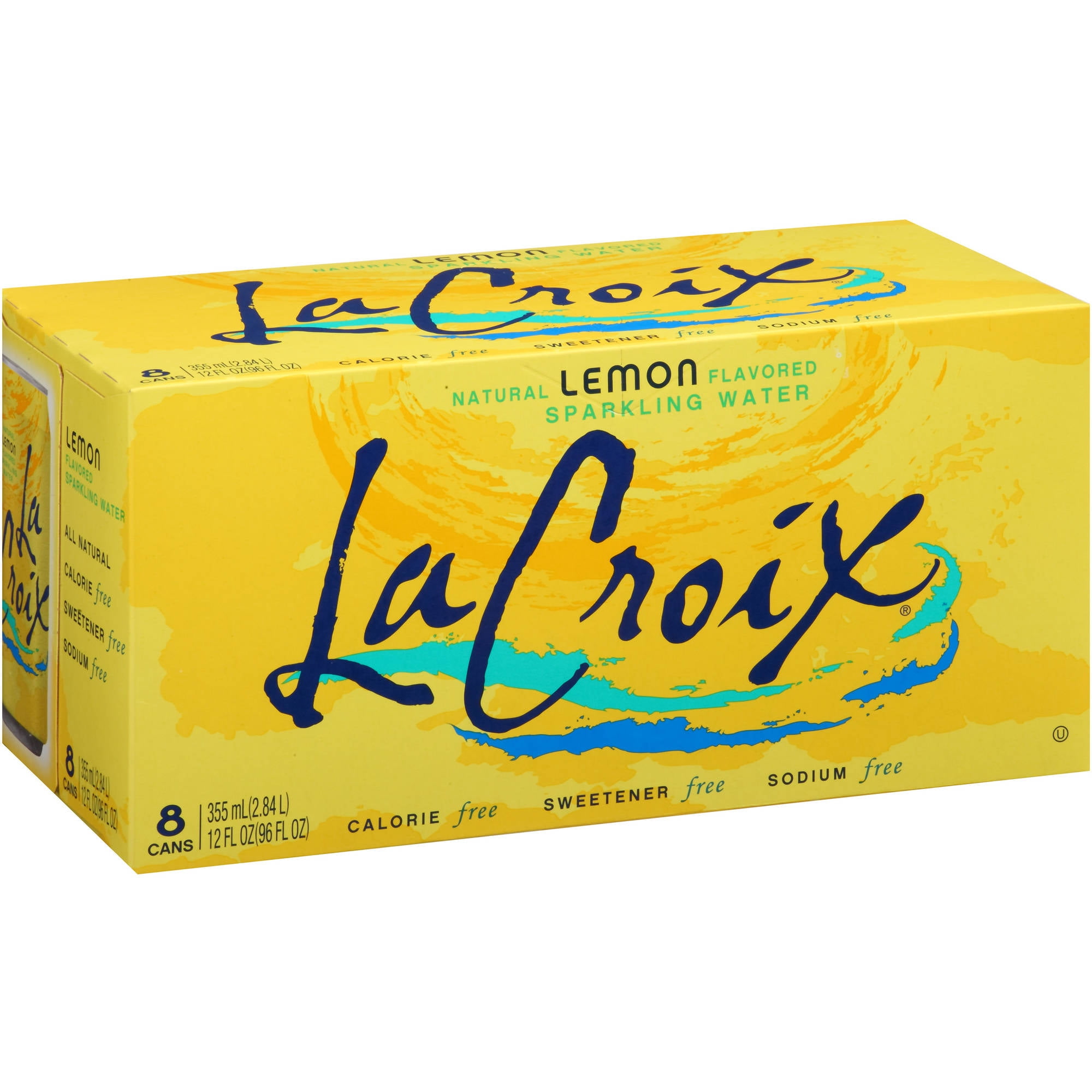 La Croix Natural Lemon Flavored Sparkling Water, 12 fl oz, 8 pack by LACROIX