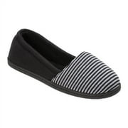Dearfoams Womens Katie Mini Stripe A-Line slippers