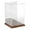Hardwood Base (Mirrored), variant on Plymor Clear Acrylic Display Case with Hardwood Base (Mirror Back), 6" W x 6" D x 9" H