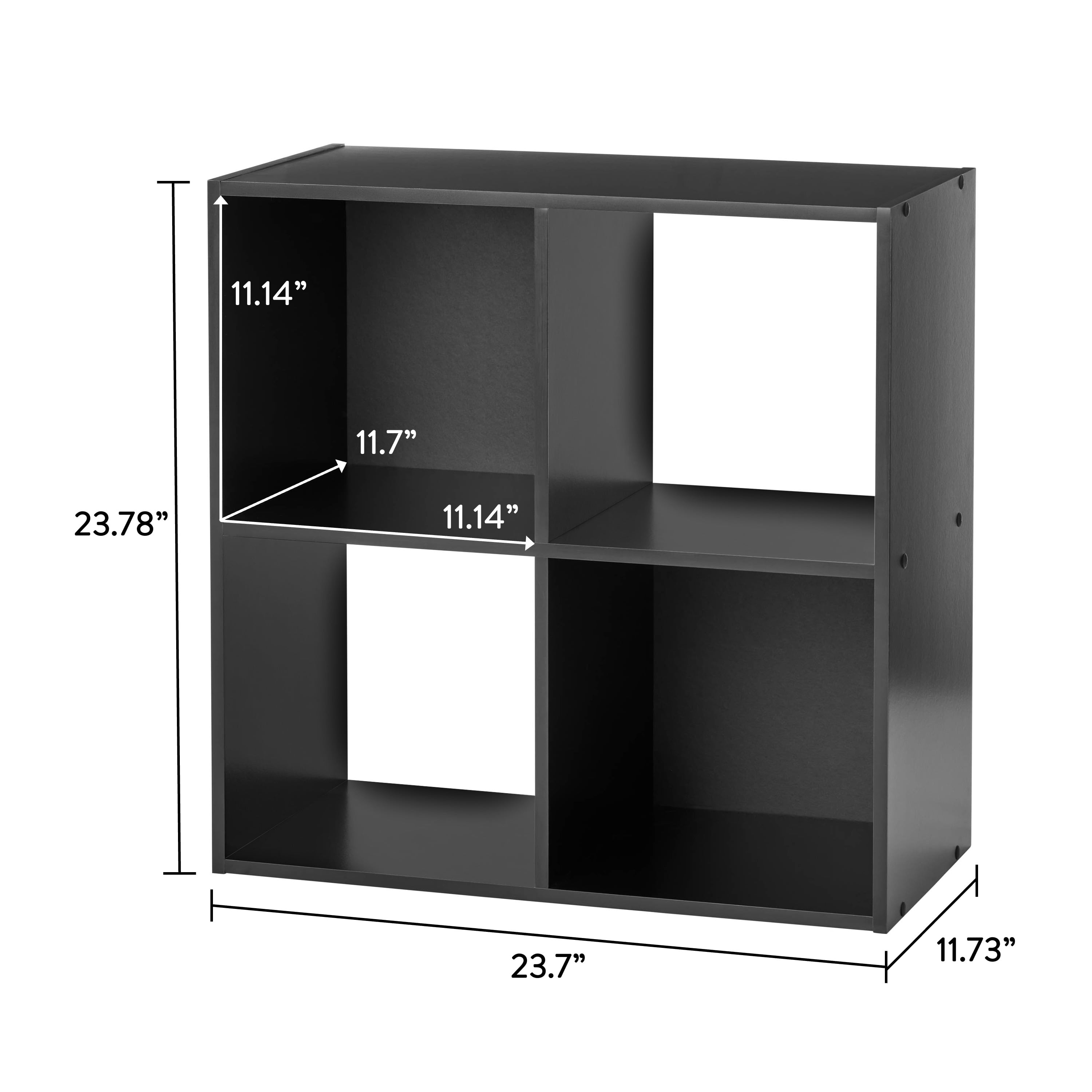 Mainstays 4 Cube Storage Organizer, Black