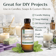 Peppermint Essential Oil 4 fl oz | 100% Pure Natural Aromatherapy Oil with 3 Droppers - GreenHealth