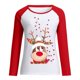 thumbnail image 3 of Pntutb Mujeres Casual Navidad Impresión Raglan Manga Larga Camisas Blusa tops Pntutb Pntutb-2179, 3 of 4