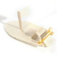 thumbnail image 2 of 6X DIY Wooden Sailboat Rubber Band Paddle Boat Paint Decorate Wooden Sailboat Embryo Model Handmade Materials Craft Kit, 2 of 8