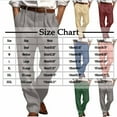 thumbnail image 3 of Hinvhai Cotton Linen Pants for Men Straight Leg Pleated Front Work Dress Pants Relaxed Fit Casual Chino Trousers with Pocket Army Green XXXL(XXXL), 3 of 6