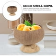 thumbnail image 5 of FOLOYORI Bol de Rangement Bol à Noix de Coco Bol à Fruits Brun Clair Naturel 1 Ensemble, 5 of 5