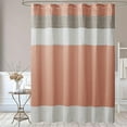 thumbnail image 7 of Bailu Shower Curtain Patchwork and stitching details evoke sophisticated texture and color blocking style , Orange, 7 of 7