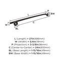 thumbnail image 6 of Amerock Arrondi Oil-Rubbed Bronze 24 inch (610mm) Towel Bar, 6 of 8