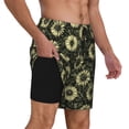 thumbnail image 3 of Fotbe Sunflowers Men’s Swim Trunks Quick Dry Swim Shorts Board Shorts with Mesh Lining-3X-Large, 3 of 9